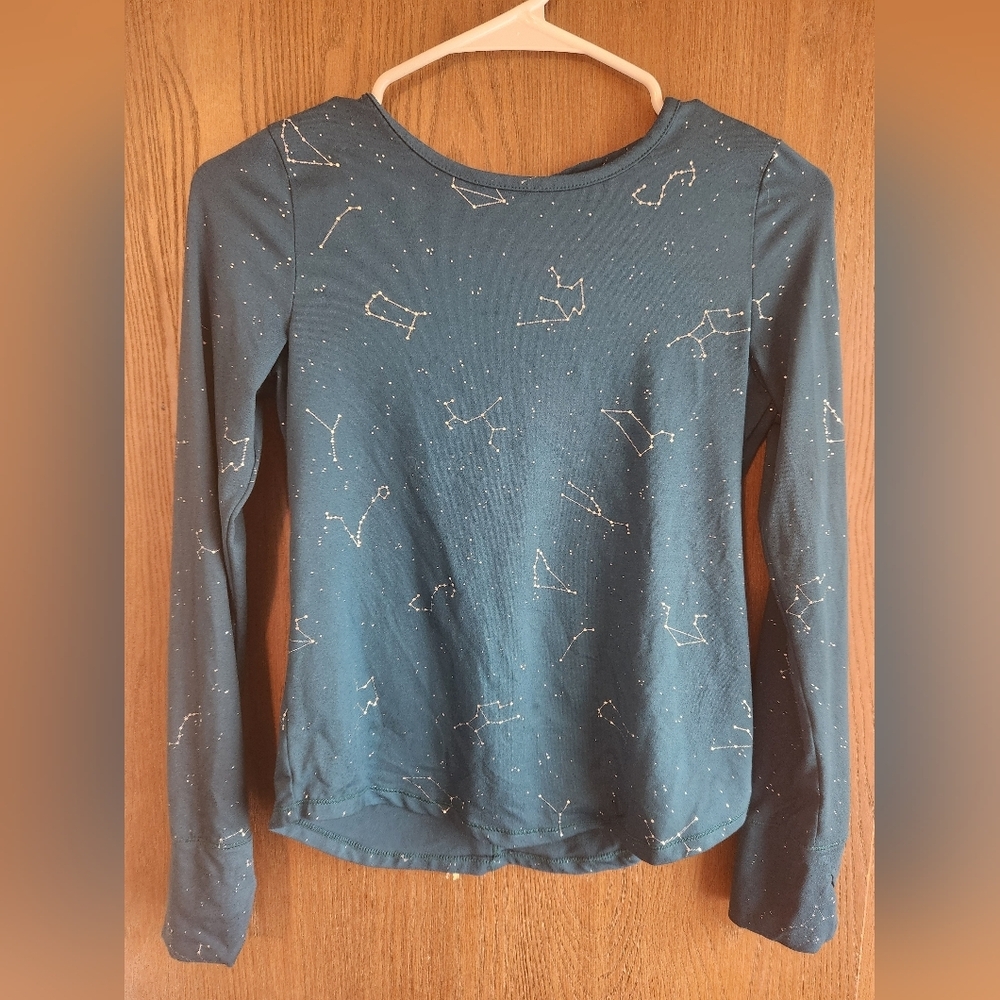 Blue Constellation Print Top